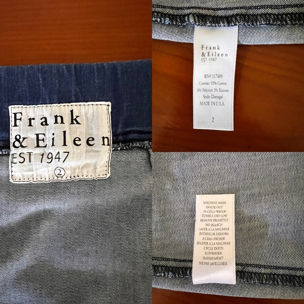 Frank & Eileen Donegal Unforgettable Italian Performance Blue Denim Skirt Size 2 - Picture 7 of 7